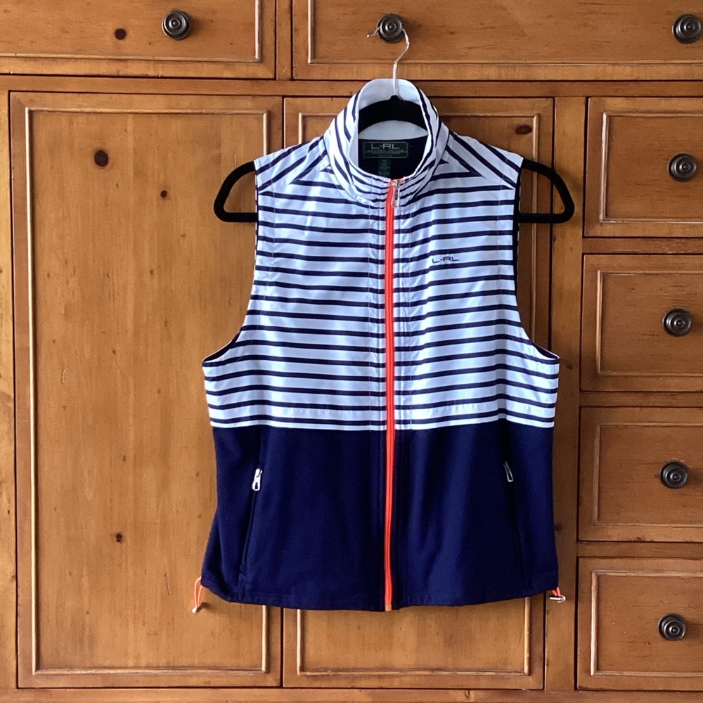 Ralph Lauren Active Woman’s Vest Navy and White Size PM